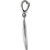 Sterling Silver .005 CT Natural Diamond Numeral 4 Charm