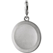 Sterling Silver .005 CT Natural Diamond Numeral 0 Charm