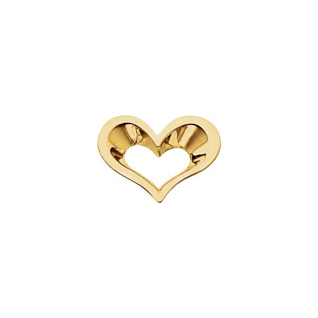 14K Yellow Heart Pendant