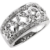 14K White 1/3 CTW Natural Diamond Ring