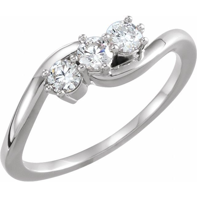 3 CTW Lab-Grown Diamond Three-Stone Ring