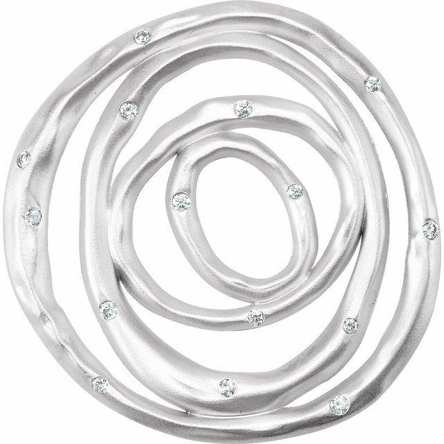 Sterling Silver 1/5 CTW Natural Diamond Pendant