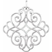 Sterling Silver 1/10 CTW Natural Diamond Pendant