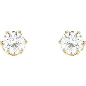 14K Yellow 2 CTW Natural Diamond Stud Earrings