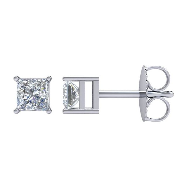 Platinum 1 CTW Natural Diamond Earrings