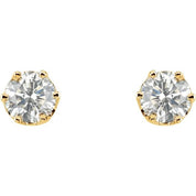 14K Yellow 1 CTW Natural Diamond 6-Prong Stud Earrings