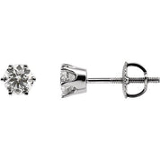 14K White 3/4 CTW Natural Diamond Stud Earrings