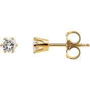 14K Yellow 3/4 CT Natural Diamond Stud Earrings