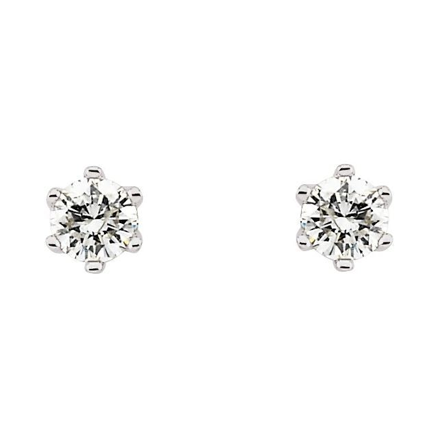 14K White 1/3 CTW Natural Diamond Stud Earrings