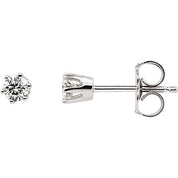 14K White 3/4 CTW Natural Diamond Stud Earrings