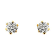 14K Yellow 1 CTW Natural Diamond Stud Earrings