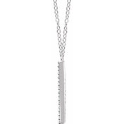 14K White 1/6 CTW Natural Diamond V 18" Necklace