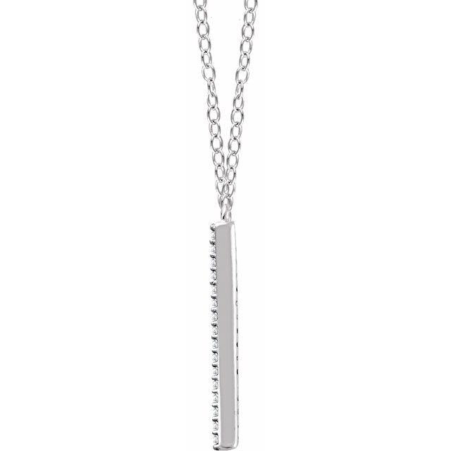 6 CTW Natural Diamond V 18" Necklace