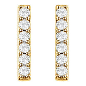 14K Yellow 1/10 CTW Lab-Grown Diamond Bar Earrings