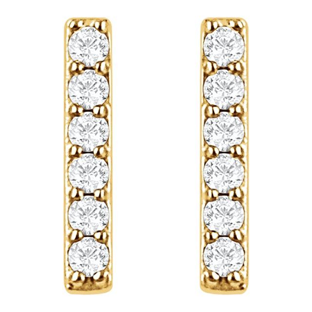 10 CTW Lab-Grown Diamond Bar Earrings
