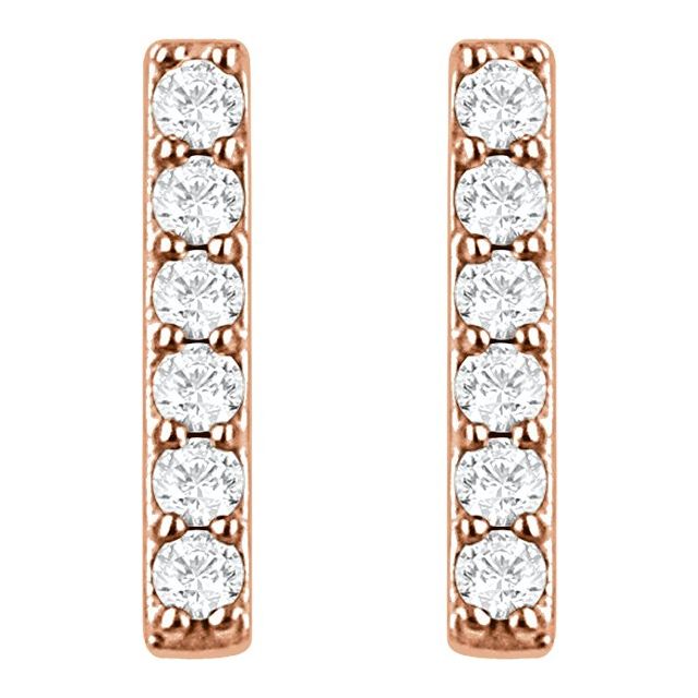10 CTW Lab-Grown Diamond Bar Earrings