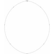 14K Lab-Grown Diamond 7-Station 24" Necklace with 1/4 to 1/3 CTW Diamonds