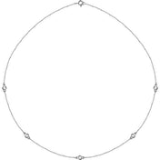 14K Lab-Grown Diamond 3-Station and 5-Station 18" Necklace in Multiple Carat Weights