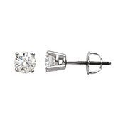 14K White 3/4 CTW Natural Diamond Stud Earrings