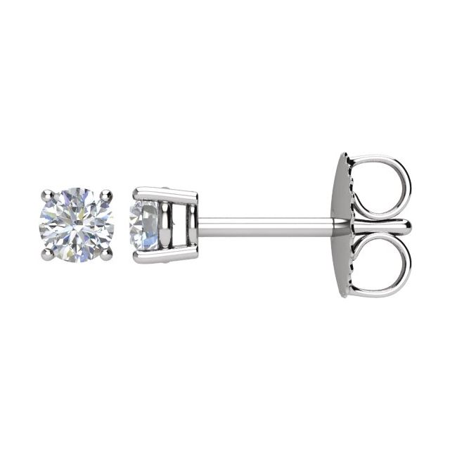 14K White 1/3 CTW Natural Diamond Stud Earrings