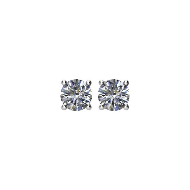 14K White 1/3 CTW Natural Diamond Stud Earrings