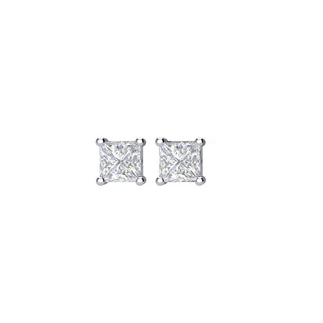 Platinum 1 CTW Natural Diamond Earrings