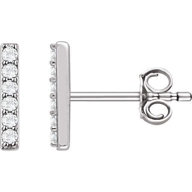 10 CTW Lab-Grown Diamond Bar Earrings