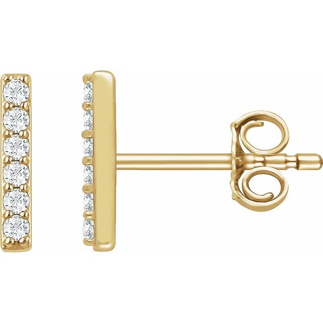 10 CTW Lab-Grown Diamond Bar Earrings
