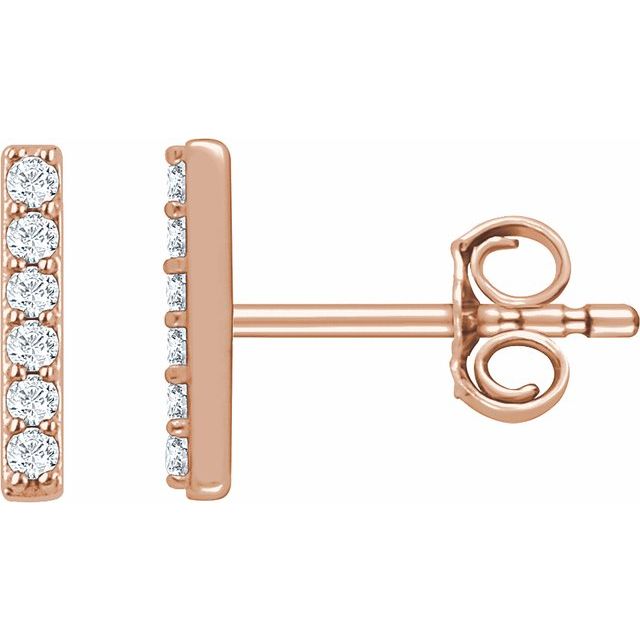 10 CTW Lab-Grown Diamond Bar Earrings