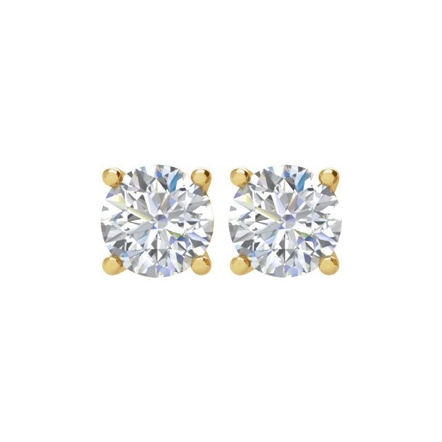 14K Yellow 1 CTW Natural Diamond Stud Earrings