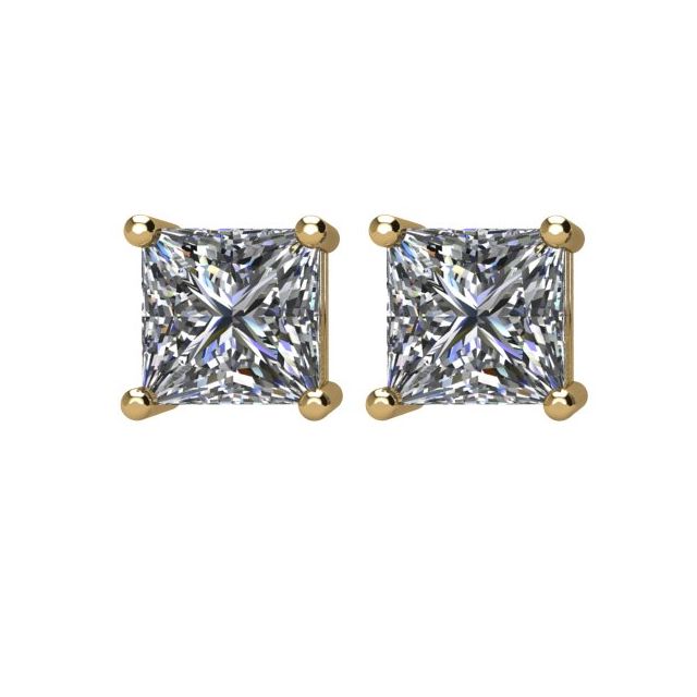 14K Yellow 1 CTW Natural Diamond Stud Earrings