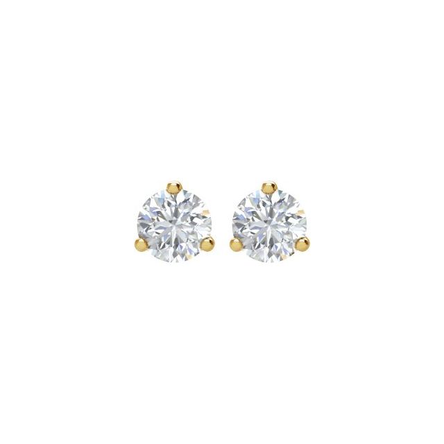 14K Yellow 2 CTW Natural Diamond Stud Earrings