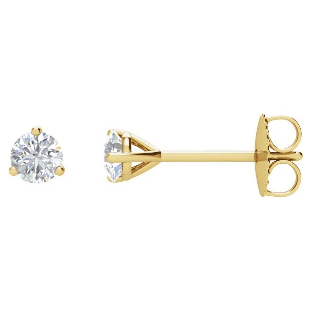 14K Yellow 3/4 CTW Natural Diamond Stud Earrings