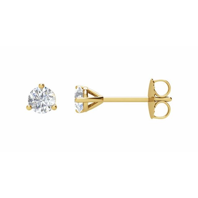 14K Yellow Gold 1/5 CTW Natural Diamond Stud Earrings - Elegant Jewelry by Quality Brand