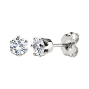 14K White 3/4 CTW Natural Diamond Stud Earrings