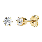 14K Yellow 1 CTW Natural Diamond Stud Earrings