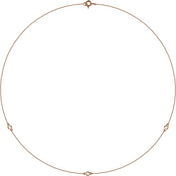 14K Lab-Grown Diamond 3-Station and 5-Station 18" Necklace with CTW Options