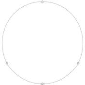 14K Lab-Grown Diamond 3-Station and 5-Station 18" Necklace in Multiple Carat Weights