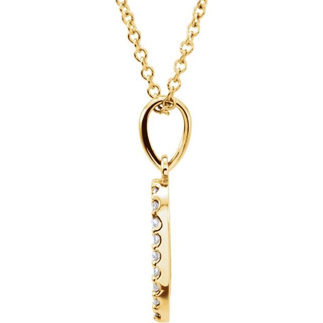 14K Yellow 1/10 CTW Natural Diamond 16" Necklace