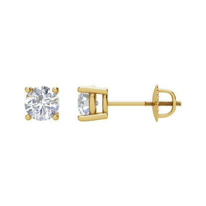 14K Yellow 1/2 CTW Natural Diamond Stud Earrings