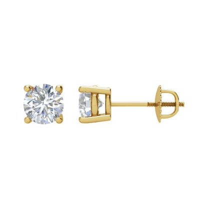 14K Yellow 3/4 CTW Natural Diamond Stud Earrings