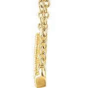 14K Yellow 1/2 CTW Lab-Grown Diamond Bar 16-1" Necklace