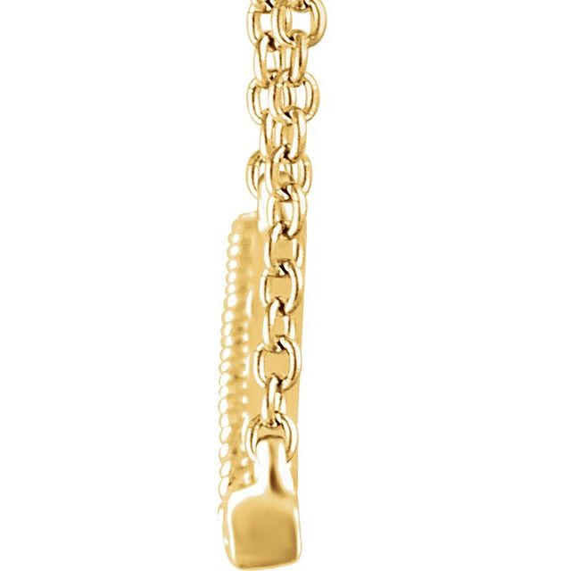 14K Yellow 1/2 CTW Lab-Grown Diamond Bar 16-1" Necklace