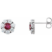 14K Natural Diamond Cluster Earrings in White, Yellow, and Rose Gold