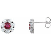 14K Natural Diamond Cluster Earrings in White, Yellow, and Rose Gold