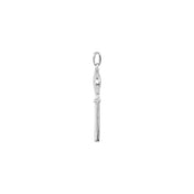 Sterling Silver 1/10 CTW Natural Diamond "Future" Key Pendant