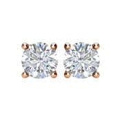 14K Rose 1/3 CTW Natural Diamond Stud Earrings