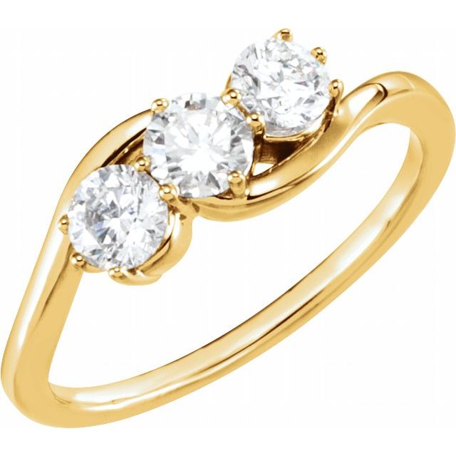 4 CTW Lab-Grown Diamond Three-Stone Ring