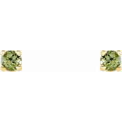 14K Yellow 2.5 mm Natural Peridot Stud Earrings