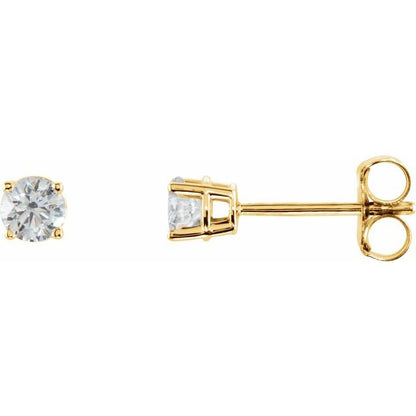 14K Yellow 1/3 CTW Natural Diamond Stud Earrings